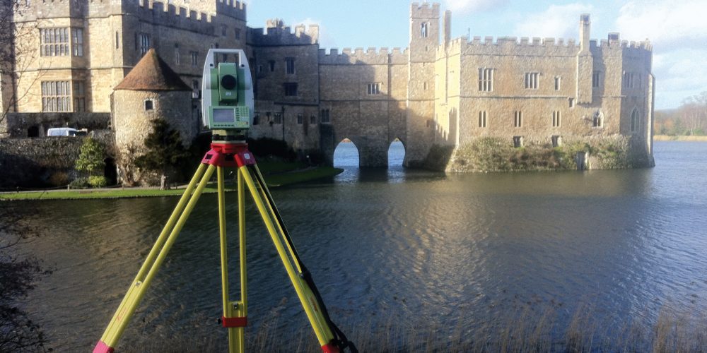Laser scanning grid Leeds Castle, Kent