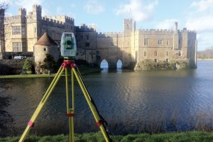 Laser scanning grid Leeds Castle, Kent