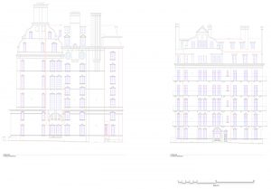 Royal Albert Hall design drawing side elevation